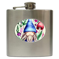 Tiny Mushroom Forest Scene Hip Flask (6 Oz) by GardenOfOphir