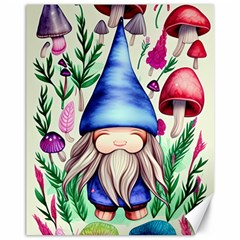 Tiny Mushroom Forest Scene Canvas 11  X 14  by GardenOfOphir