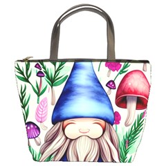 Tiny Mushroom Forest Scene Bucket Bag by GardenOfOphir