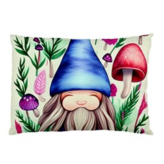 Tiny Mushroom Forest Scene Pillow Case by GardenOfOphir