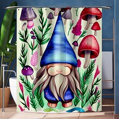 Tiny Mushroom Forest Scene Shower Curtain 60  X 72  (medium)  by GardenOfOphir