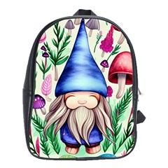 Tiny Mushroom Forest Scene School Bag (xl) by GardenOfOphir