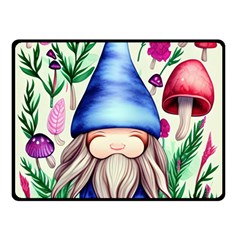 Tiny Mushroom Forest Scene Fleece Blanket (small) by GardenOfOphir