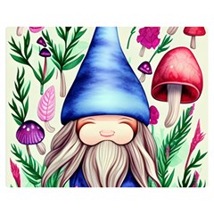 Tiny Mushroom Forest Scene Premium Plush Fleece Blanket (medium) by GardenOfOphir