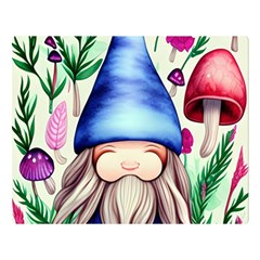 Tiny Mushroom Forest Scene Premium Plush Fleece Blanket (large) by GardenOfOphir