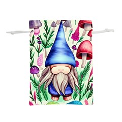 Tiny Mushroom Forest Scene Lightweight Drawstring Pouch (l) by GardenOfOphir