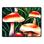 Mushroom Fairy Garden One Side Fleece Blanket (Small) 50 x40  Blanket Front