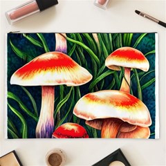 Mushroom Fairy Garden Cosmetic Bag (xxl) by GardenOfOphir