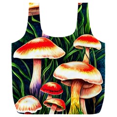 Mushroom Fairy Garden Full Print Recycle Bag (xxl) by GardenOfOphir