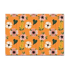 Flower Orange Pattern Floral Sticker A4 (10 Pack) by Dutashop