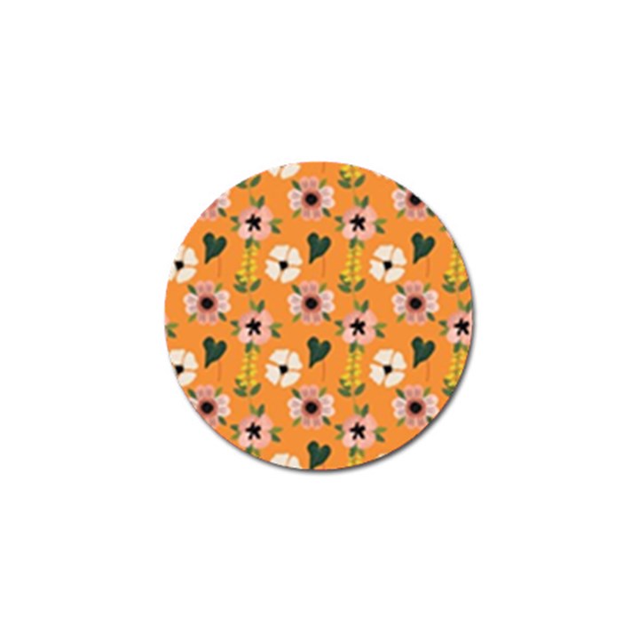 Flower Orange Pattern Floral Golf Ball Marker (10 pack)