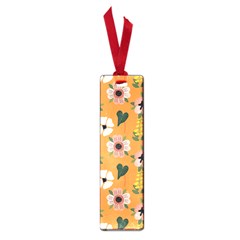 Flower Orange Pattern Floral Small Book Marks