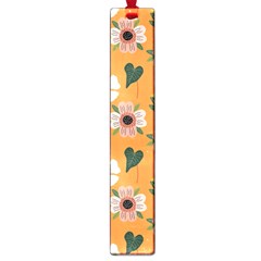 Flower Orange Pattern Floral Large Book Marks by Dutashop