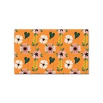 Flower Orange Pattern Floral Sticker (Rectangular) Front