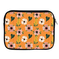 Flower Orange Pattern Floral Apple Ipad 2/3/4 Zipper Cases by Dutashop