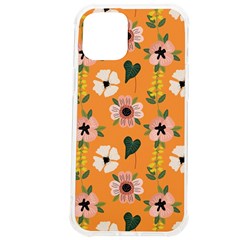 Flower Orange Pattern Floral Iphone 12 Pro Max Tpu Uv Print Case by Dutashop