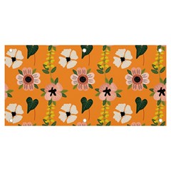 Flower Orange Pattern Floral Banner And Sign 6  X 3 