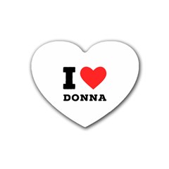 I Love Donna Rubber Coaster (heart)