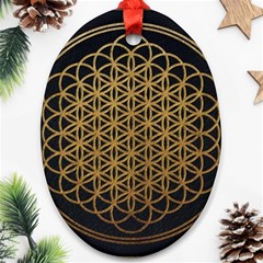 Horizon Sempiternal Bring Abstract Pattern Oval Ornament (Two Sides)