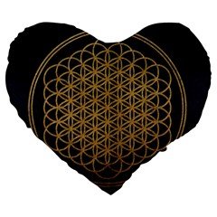 Horizon Sempiternal Bring Abstract Pattern Large 19  Premium Heart Shape Cushions