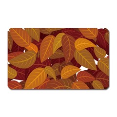 Watercolor Leaves Leaf Orange Magnet (rectangular) by Jancukart