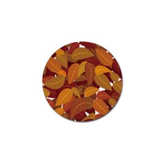 Watercolor Leaves Leaf Orange Golf Ball Marker (10 Pack) by Jancukart