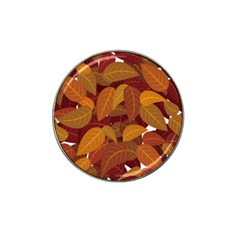 Watercolor Leaves Leaf Orange Hat Clip Ball Marker (10 Pack) by Jancukart