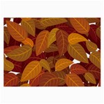 Watercolor Leaves Leaf Orange Large Glasses Cloth (2 Sides) Front