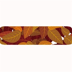 Watercolor Leaves Leaf Orange Large Bar Mat by Jancukart