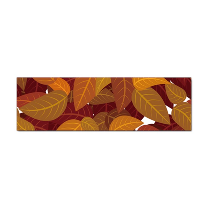 Watercolor Leaves Leaf Orange Sticker Bumper (10 pack)