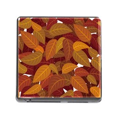 Watercolor Leaves Leaf Orange Memory Card Reader (square 5 Slot) by Jancukart