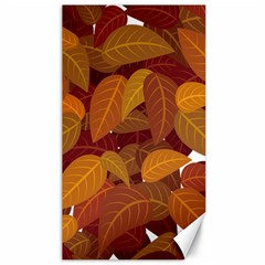 Watercolor Leaves Leaf Orange Canvas 40  X 72  by Jancukart