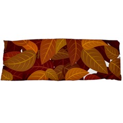 Watercolor Leaves Leaf Orange Body Pillow Case Dakimakura (two Sides)