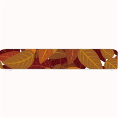 Watercolor Leaves Leaf Orange Small Bar Mat by Jancukart