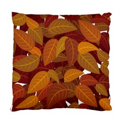 Watercolor Leaves Leaf Orange Standard Cushion Case (one Side)