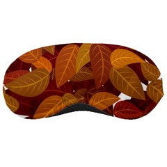 Watercolor Leaves Leaf Orange Sleeping Mask