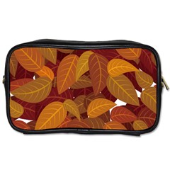 Watercolor Leaves Leaf Orange Toiletries Bag (one Side)