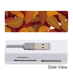 Watercolor Leaves Leaf Orange Memory Card Reader (stick)