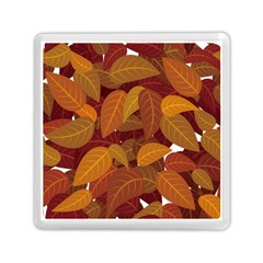 Watercolor Leaves Leaf Orange Memory Card Reader (square) by Jancukart