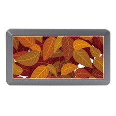 Watercolor Leaves Leaf Orange Memory Card Reader (mini)