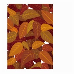 Watercolor Leaves Leaf Orange Large Garden Flag (two Sides)