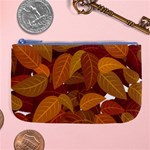 Watercolor Leaves Leaf Orange Large Coin Purse Front