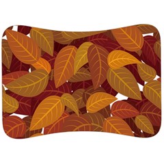 Watercolor Leaves Leaf Orange Velour Seat Head Rest Cushion