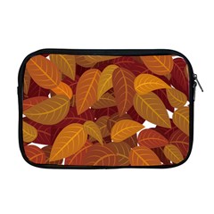 Watercolor Leaves Leaf Orange Apple Macbook Pro 17  Zipper Case