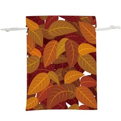 Watercolor Leaves Leaf Orange Lightweight Drawstring Pouch (xl) by Jancukart