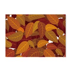 Watercolor Leaves Leaf Orange Crystal Sticker (a4)