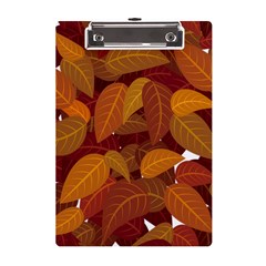 Watercolor Leaves Leaf Orange A5 Acrylic Clipboard