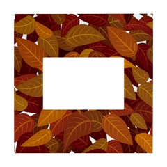 Watercolor Leaves Leaf Orange White Box Photo Frame 4  X 6 