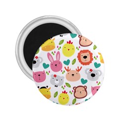 Cute Animals Cartoon Seamless Background 2 25  Magnets by Jancukart