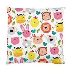 Cute Animals Cartoon Seamless Background Standard Cushion Case (two Sides)